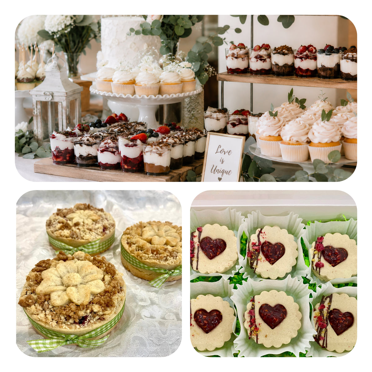 Schwadis Kitchen - Handcrafted dessert table, custom cupcakes, and mini pastries for weddings and corporate events