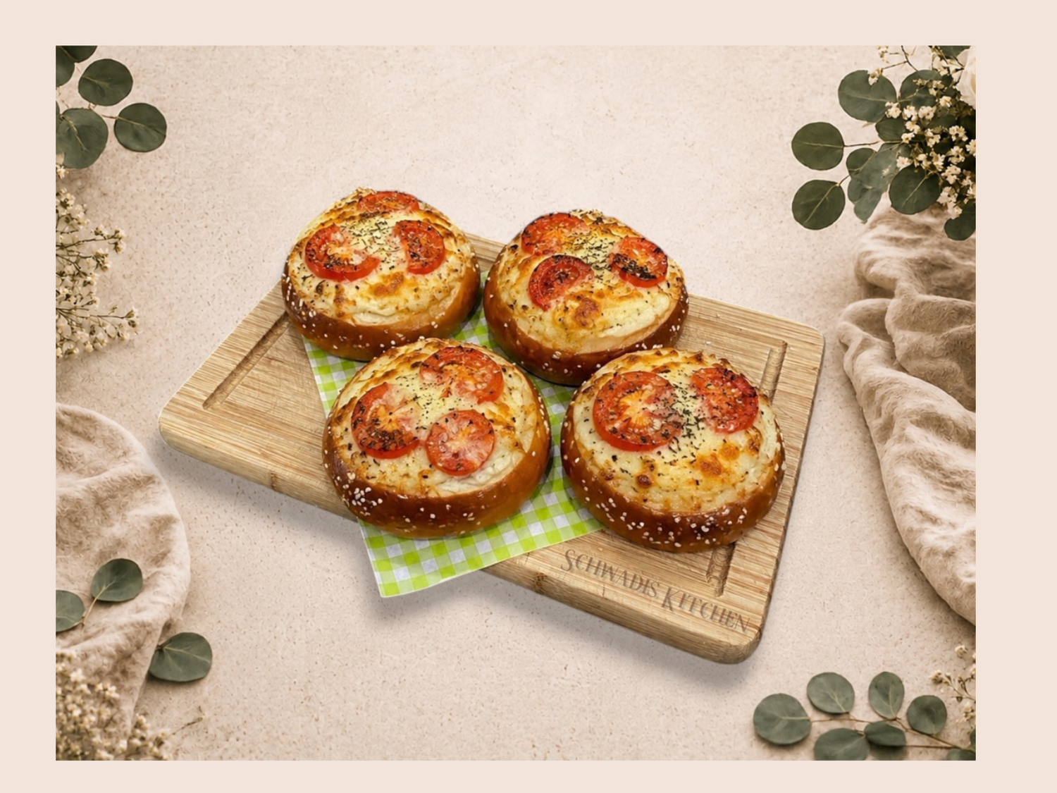 Organic artisan pizza pretzels and handcrafted savory specialties by Schwadis Kitchen